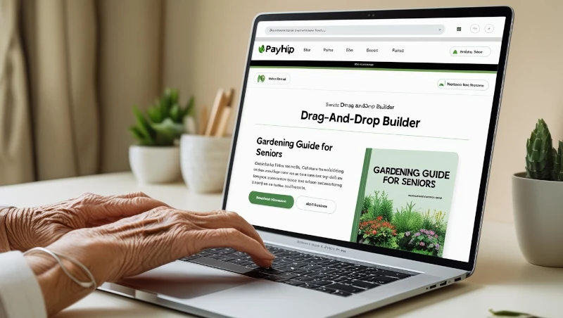 Blogging for seniors: Payhip’s simple dashboard for selling e-books.